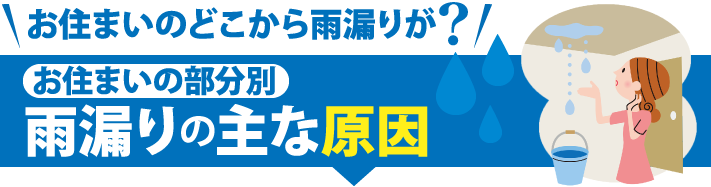 雨漏りの主な原因