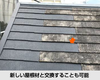 新しい屋根材と交換することも可能