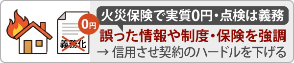 誤った情報や制度・保険を強調