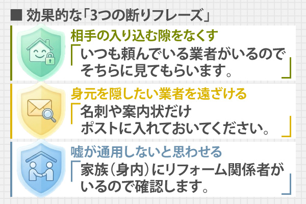 効果的な「3つの断りフレーズ」