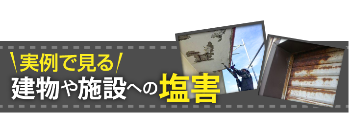 実例で見る建物や施設への塩害