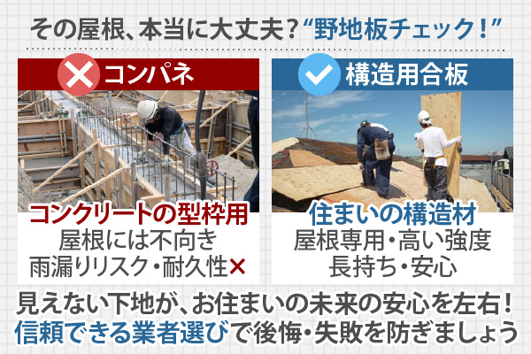 その屋根、本当に大丈夫?“野地板チェック!”