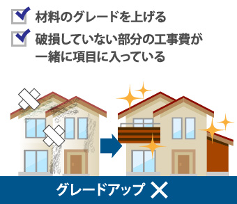 グレードアップは不可