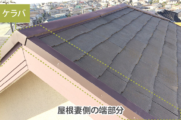 屋根妻側の端部分