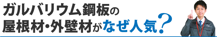 ガルバリウム鋼板の屋根材・外壁材がなぜ人気？