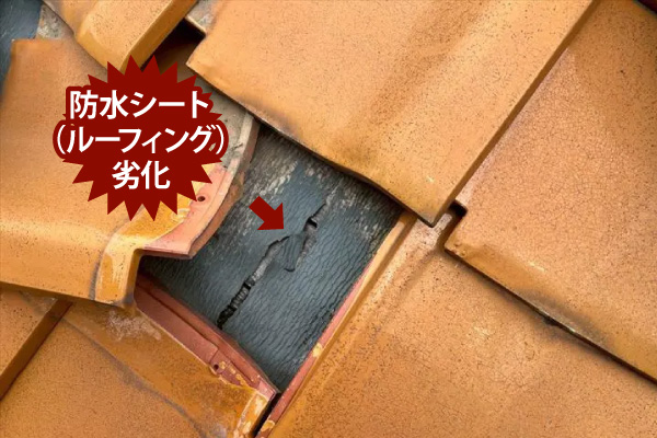 防水シート(ルーフィング)劣化
