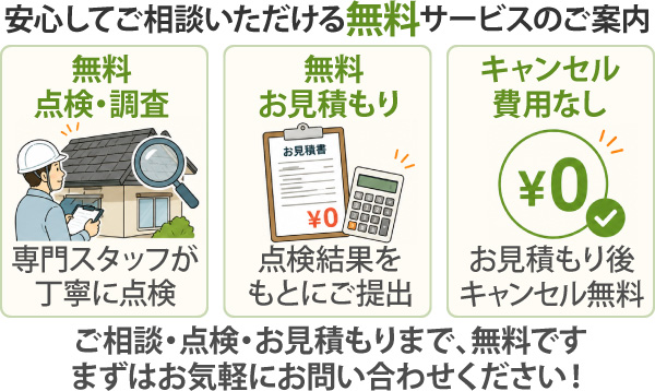 安心してご相談いただける無料サービスのご案内