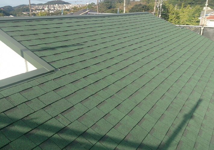 セキスイかわらUからアスファルトシングルのオークリッジスーパーによる屋根葺き替え完成