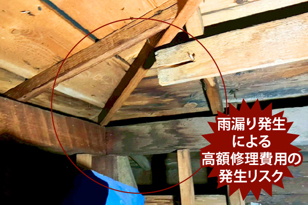 雨漏り発生による高額修理費用の発生リスク