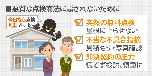 悪質な点検商法に騙されないために