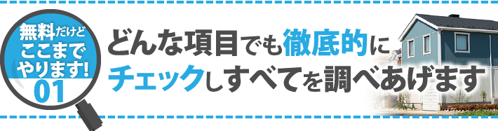 無料だけどここまでやります！01　どんな項目でも徹底的にチェックしすべてを調べあげます