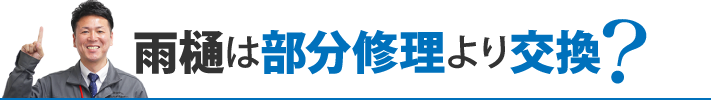 雨樋は部分修理？交換？