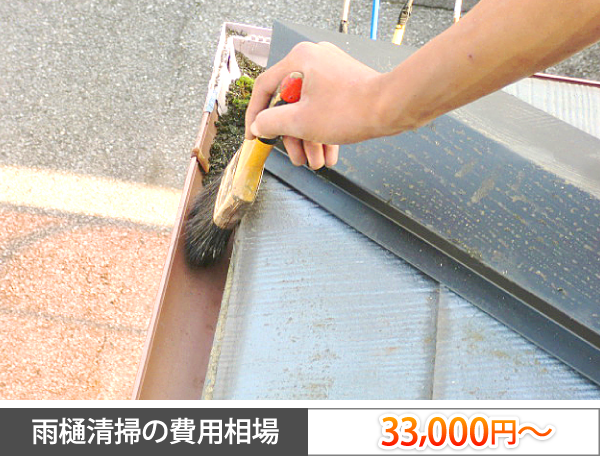 雨樋清掃の費用相場：33,000円〜