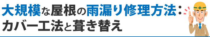 大規模な屋根の雨漏り修理方法