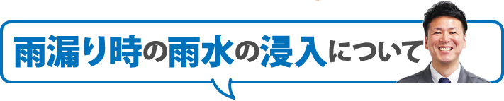 雨漏り時の雨水の浸入について