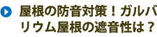 屋根の防音対策！ガルバリウム屋根の遮音性は？