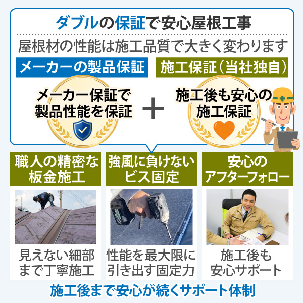 施工後まで安心が続くサポート体制