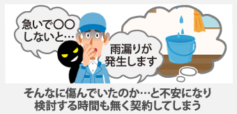 雨漏りはないけど無料なら点検だけ…