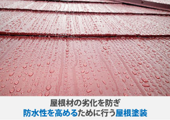 屋根材の劣化を防ぎ防水性を高めるために行う屋根塗装