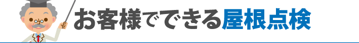 お客様でできる屋根点検