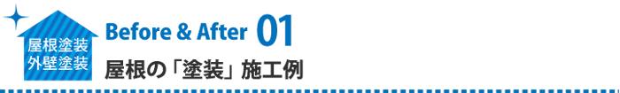 屋根塗装ビフォアアフター01棟板金工事の施工例