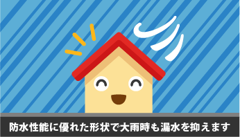 優れた防水性でお住まいの屋根をしっかりと守ります