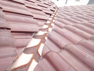足立区　谷板金の錆