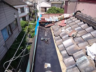 瓦,剥がし,軒