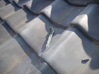 江東区で瓦屋根からコロニアルクァッドへ屋根葺き替え、漆喰の劣化