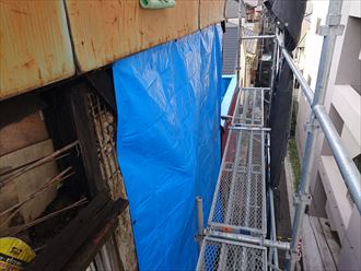 中央区トタン外壁台風被害006