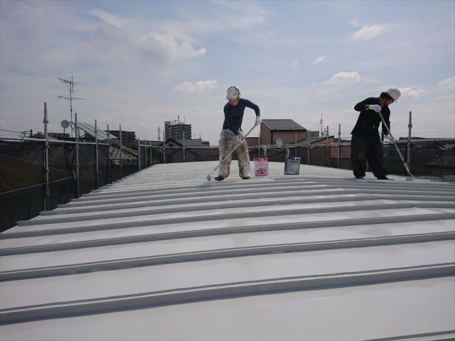 江戸川区鋼板屋根塗装大001