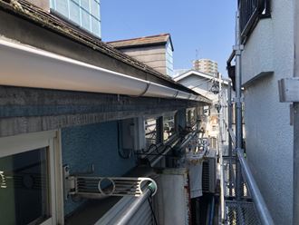 江戸川区アパート雨樋工事005