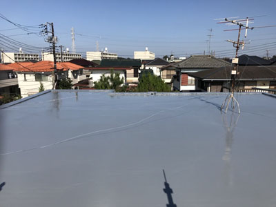 ウレタン防水された陸屋根