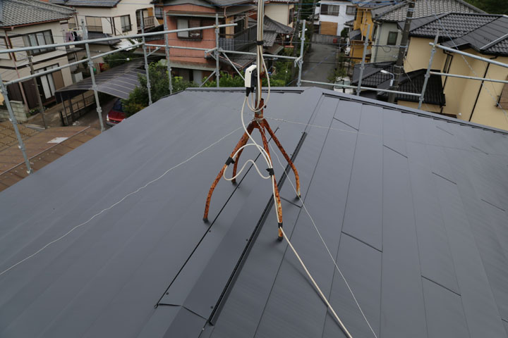 屋根カバー工法、竣工