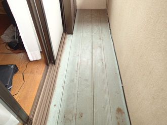 高低差のないバルコニー
