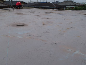 雨漏りしていたウレタン防水の陸屋根