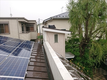 塔屋の屋根が台風で捲れてしまいました