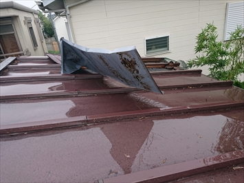 下地が剥き出しになっているので雨水が入り込みます