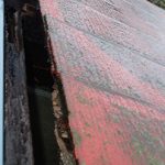 雨水が浸入して野地板が腐食