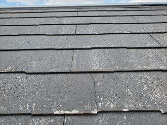 葛飾区金町の屋根調査にてニチハのパミールの表層剥離