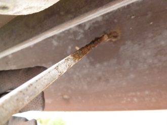 金具が錆びている