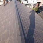 ガルバリウム鋼板製の屋根材を使用した屋根葺き替え工事　施工前