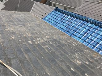 スレート屋根の表面剥離