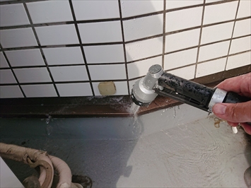散水試験をおこないます