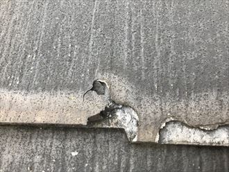 屋根材の捲れ