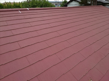 塗装したスレート屋根
