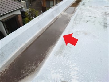 水が溜まっています