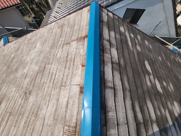 樹脂製貫板を使用した棟板金交換工事