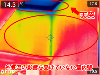 足立区綾瀬のお住まいにて、赤外線カメラを使用した室内壁や天井内部の断熱材を現地調査！