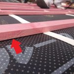 キズリテープで隙間を作ります